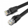 UGREEN NW134 plochý, Ethernet RJ45, Cat.8, U/FTP, 1m (čierny)