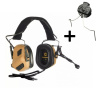 EARMOR EARMOR taktický headset M32 PLUS SET, čelenka / montáž na helmu - Coyote Brown