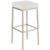 Design-Shop Barová stolička DS35899 nerez - Biela