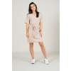 Dámske elastické zdravotnícke šaty M-076XC, Béžová, 52 (Zdravotnícke oblečenie)