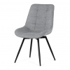 Autronic Stolička jedálenská, šedá látka, čierny kov, otočný mechanizmus 90 ° / 90 ° (L / P) - funkcia reset HC-T1130 GREY2