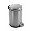 Simplehuman Pedálový kôš 4,5 l, okrúhly, matná oceľ, FPP