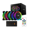Sada počítačových ventilátorov Darkflash DR12 Pro 5v1 ARGB 120x120 (čierna)