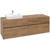 VILLEROY & BOCH Collaro závesná skrinka pod umývadlo na dosku (umývadlo vľavo), 4 zásuvky, 1600 x 500 x 548 mm, Oak Kansas, C07800RH