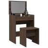 Toaletný stolík a stolička hnedý dub 60x40x113,5 cm-ForU-848219