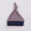 Dojčenská bavlnená čiapočka New Baby Checkered Modrá 74 (6-9m)