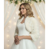 Kožušinové svadobné bolerko - ivory: B-42, veľ. XS, L Rozmer: L