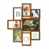 Rám pre mnoho fotografií Luca 55,5 x 42,5 cm (Multiramka pre 8 fotografií drevený rám hnedý)