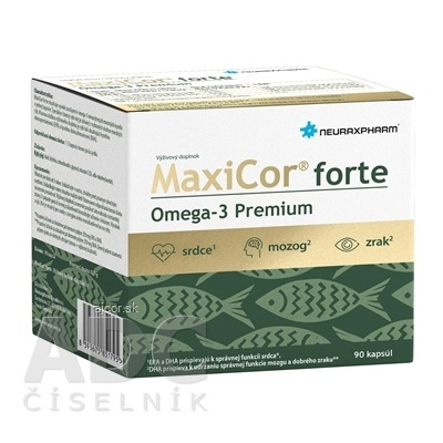 SVUS Pharma a.s. Neuraxpharm MaxiCor forte Omega-3 Premium cps 1x90 ks