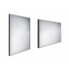 Nimco Zrkadlá - Zrkadlo s LED s osvetlením, 60x80 cm, hliník/čierna ZPC 13002-90