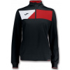 Joma Dámska tréningová mikina SWEATSHIRT CREW II BLACK-RED WOMAN Veľkosť: 2XS