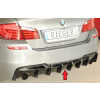 Rieger vložka zadného nárazníka (pre vozidlá s ťažným zariadením) pro BMW rad 5 F11 touring, plast ABS lakovaný do čiernej lesklej farby, pre originálne koncovky vľavo a vpravo