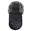 New Baby Zimný fusak Luxusný s kožušinkou Black