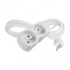 Predlžovací kábel 3 m / 2 zásuvka / biely / PVC / 1 mm2 8592920140338