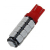 LED 17x 5050 SMD pätice T10, W5W - Červená