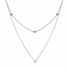 Victoria Filippi Stainless Steel Dvojitý náhrdelník Fosca - chirurgická ocel NH1396-YH5310A/109 Stříbrná 45 cm + 5 cm (prodloužení)