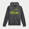 Alpinestars Ride 4.0 hoodie s kapucí charcoal lime L