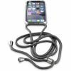 Bomba Zadný transparentný obal s čiernou šnúrkou Neck Strap pre iPhone Model iPhone: iPhone XS Max