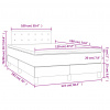 vidaXL Boxspring posteľ s matracom a LED, svetlosivá 120x190 cm, látka - Sivá - 197311-131078
