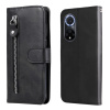 Peňaženkové kožené puzdro ZIPPER na Huawei Nova 9 - Čierna