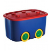 Box s vekom na detské hračky KIS Funny L, 46 lit., modrý/červený, úložný, 39x58x32 cm