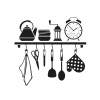 Clocker Nalepovacie hodiny Kitchen shelf Farba ciferníka: Biela