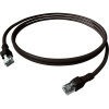 Easylan CPP1OSASAS0075 RJ45 sieťové káble, prepojovacie káble CAT 6A S/FTP 7.5 m čierna dvojžilový tienený, bez halogénov, samozhášavý 1 ks; CPP1OSASAS0075