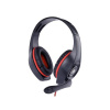 GEMBIRD sluchátka s mikrofonem GHS-05-R, gaming, černo-červená, 1x 4-pólový 3,5mm jack