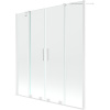 Mexen Velar Duo, 2-krídlová posuvná vaňová zástena 140 x 150 cm, 8mm číre sklo, biely profil, 896-140-000-02-20