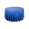 Saténový ubrus na kulaté stoly (průměr 274 cm) Farba obrusu: TMAVĚ MODRÁ