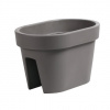 PROSPERPLAST Kvetináč na zábradlie LOFLY RAILING sivý kameň 39,6cm