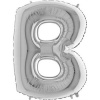 Nafukovací balónik písmeno B strieborné 102 cm - Grabo