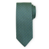 Pánska zeleno-modrá kravata z mikrovlákna s geometrickým vzorom 17336