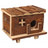 Small Animal domek Srub dřevěný s kůrou 18 x 13 x 13,5 cm