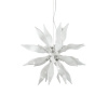 Luxusný sklenený luster LEAVES SP8 v bielej farbe | Ideal Lux