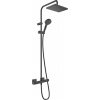 Hansgrohe Vernis Shape - Sprchový set Showerpipe 230 s termostatom, EcoSmart, matná čierna 26097670