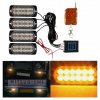 VÝSTRAŽNÉ SVIETIDLÁ STROBOSKOP LED NÚDZOVÉ 4x12 18 REŽIMOV 12V 24V + PILOT