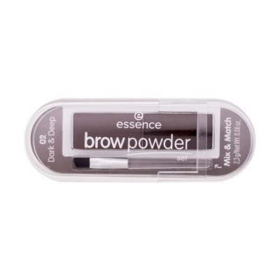 Essence Brow Powder Set paletka púdrov na obočie 2.3 g 02 dark & deep