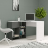 Casarredo BUNBURY rohový psací stůl, bílá / antracit