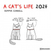 A Cat's Life 2024 - Wand-Kalender - Broschüren-Kalender - 30x30 - 30x60 geöffnet - Katzen - Cartoon