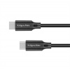 Kábel USB Kruger&Matz KM1261 USB-C/USB-C 100W 2,5m čierny