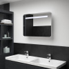 Kúpeľňová skrinka s LED a zrkadlom 80x9,5x55 cm-ForU-285120