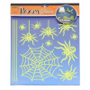 Wiky Nálepky na stenu Halloween pavúky svietiaca v tme 38x31cm