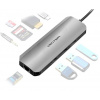 Replikátor portov Vention 9-in-1 Type-C (USB-C) do HDMI / 3x USB3.0 / RJ45 / SD / TF / 3.5mm / PD 0.15M Gray Aluminum (TOLHB)
