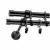 VOPPI DVOJITÝ SIMPLE ZÁVES S ŽABKAMI 200 CM 19+19 MM, ČIERNY