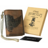 Peňaženka - Vždy divoký portfólio prírodná koža hnedá hnedá N4C-Vin-S-Men's Product (Portfólio pánskeho kože pre motocyklovanú lebku)