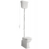 Kerasan WALDORF WC misa s nádržkou, spodný/zadný odpad, biela-chróm SPH WCSET19-WALDORF