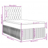 vidaXL Boxspring posteľ s matracom krémový 120x200 cm látka - Krémová - 157659-92628