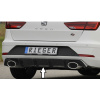 Rieger vložka zadného nárazníka pre Seat Leon FR 5F 5-dver. (ST/Combi) po faceliftu, plast ABS lakovaný do čiernej lesklej farby, pro sport. koncovky na obou stranách 152x95mm