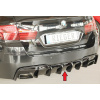 Rieger vložka zadného nárazníka (pre vozidlá s ťažným zariadením) pro BMW rad 5 F11 touring, plast ABS lakovaný do čiernej lesklej farby, pre orig. koncovky výfuku vľavo/vpravo